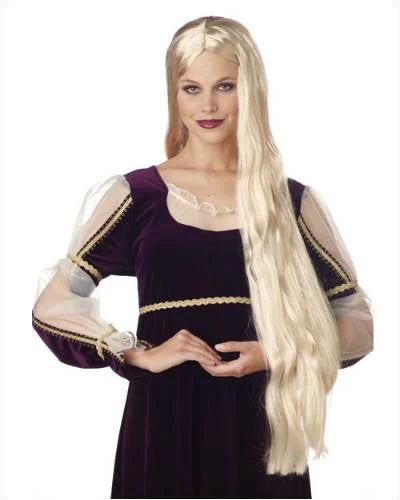 36 inch Long Flowing Blonde Costume Wig by California Costumes