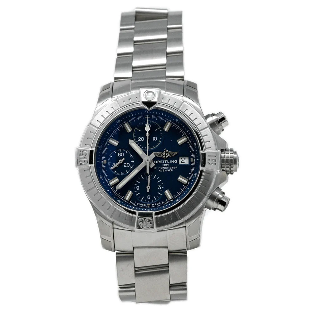 Breitling Avenger Stainless Steel 43mm Blue Chronograph Dial Watch Reference# A13385101C1A1