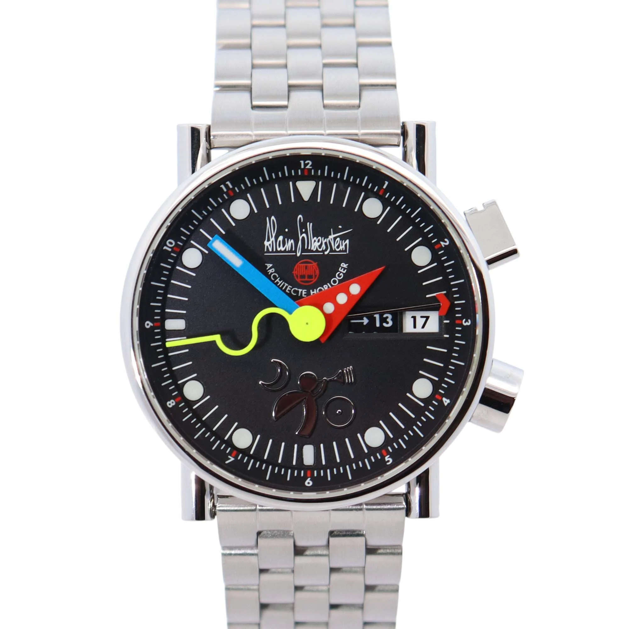 Alain Silberstein Le Revei 36mm Black Dial Watch Ref# 401-305