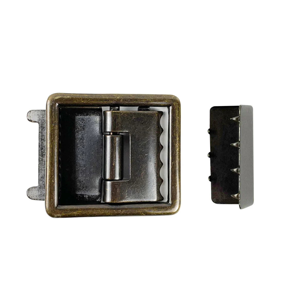 Army AGSU Belt Buckle and Tip: Antique Finish-Open Face