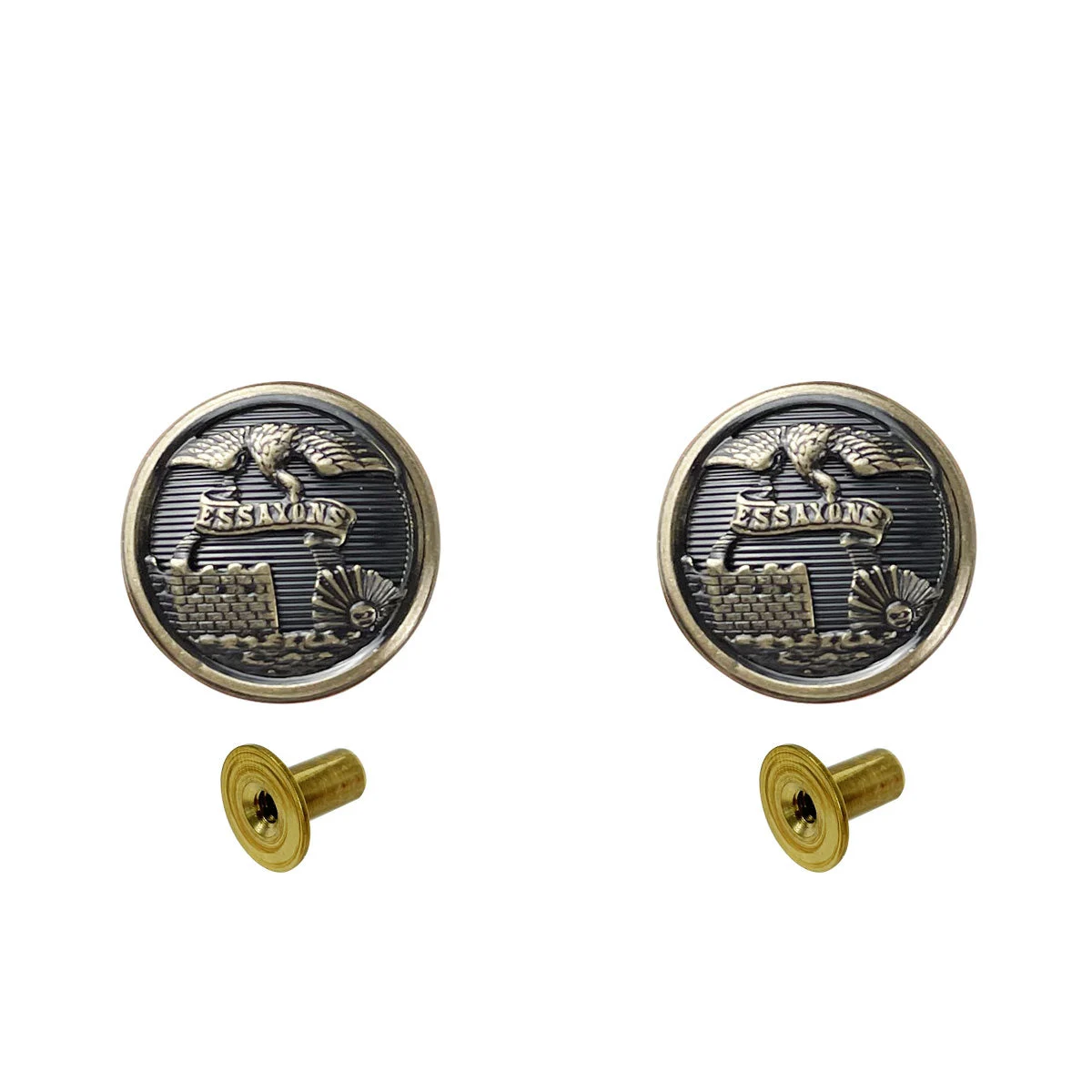 Army AGSU Button: Engineer Cap Screw with Tube