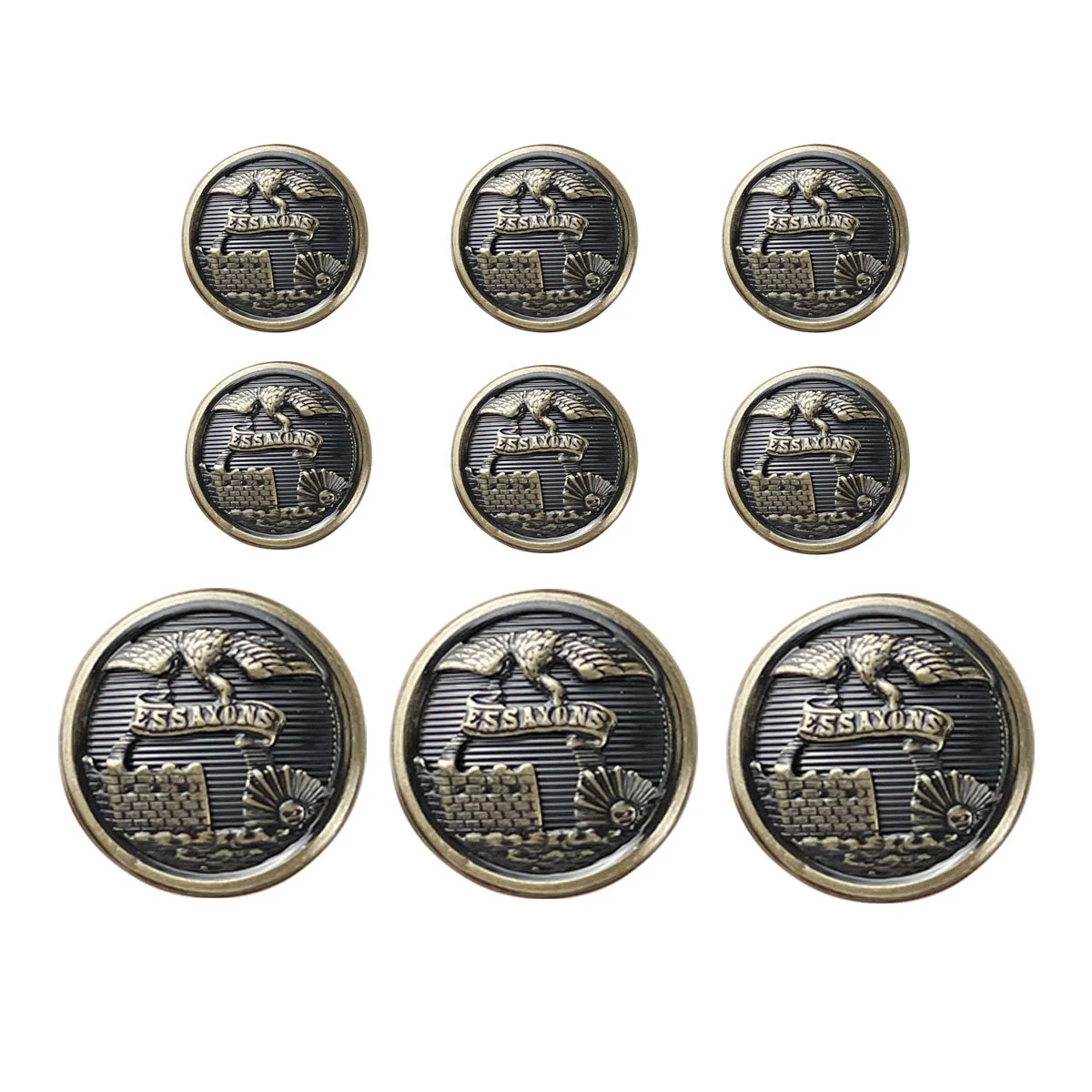 Army AGSU Button Set: Engineer 3-36 Ligne and 6-25 Ligne Male