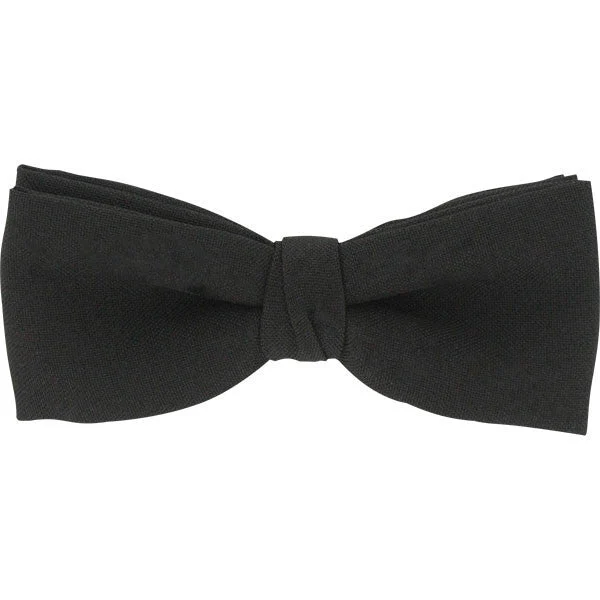 Army Black Bow Tie clip on Poly Satin