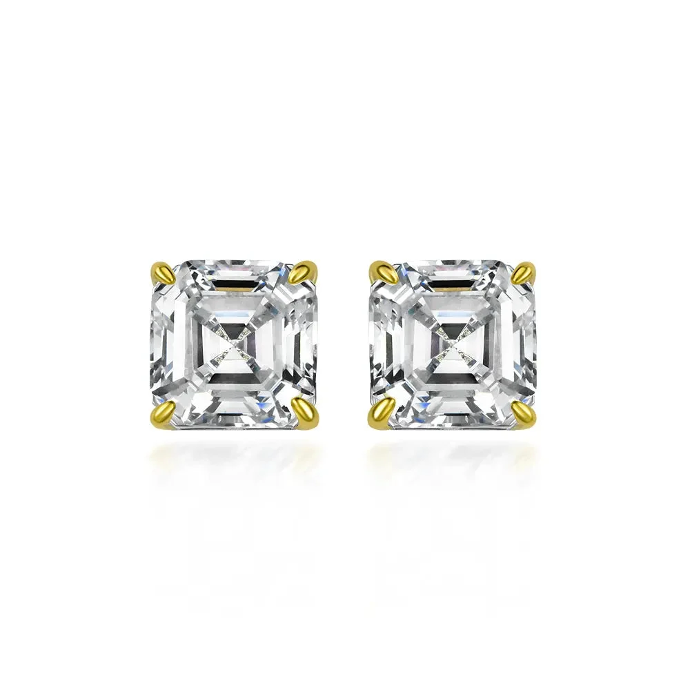 Asscher Cut Studs XL