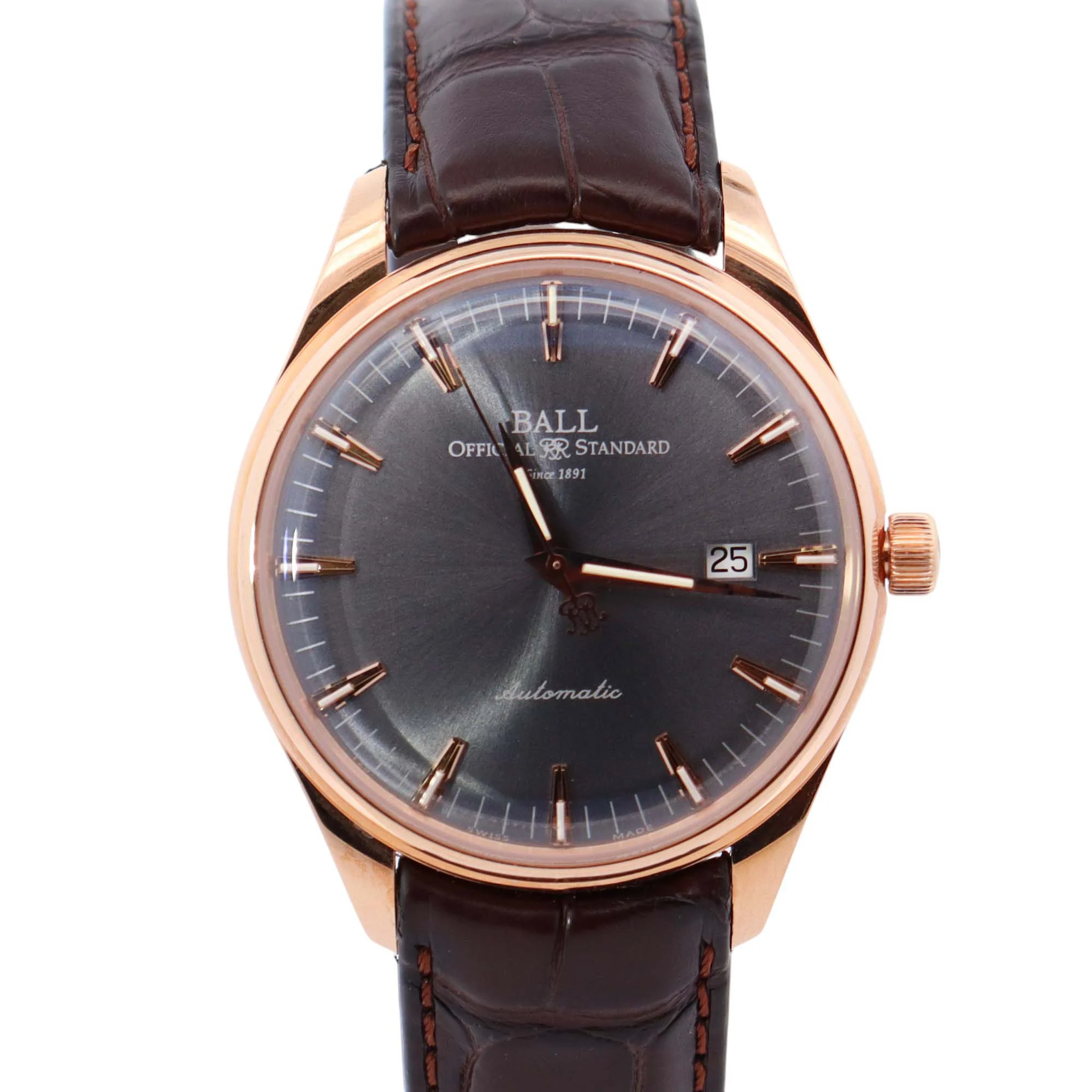 Ball Trainmaster 39mm Grey Dial Watch Ref# NM2888D