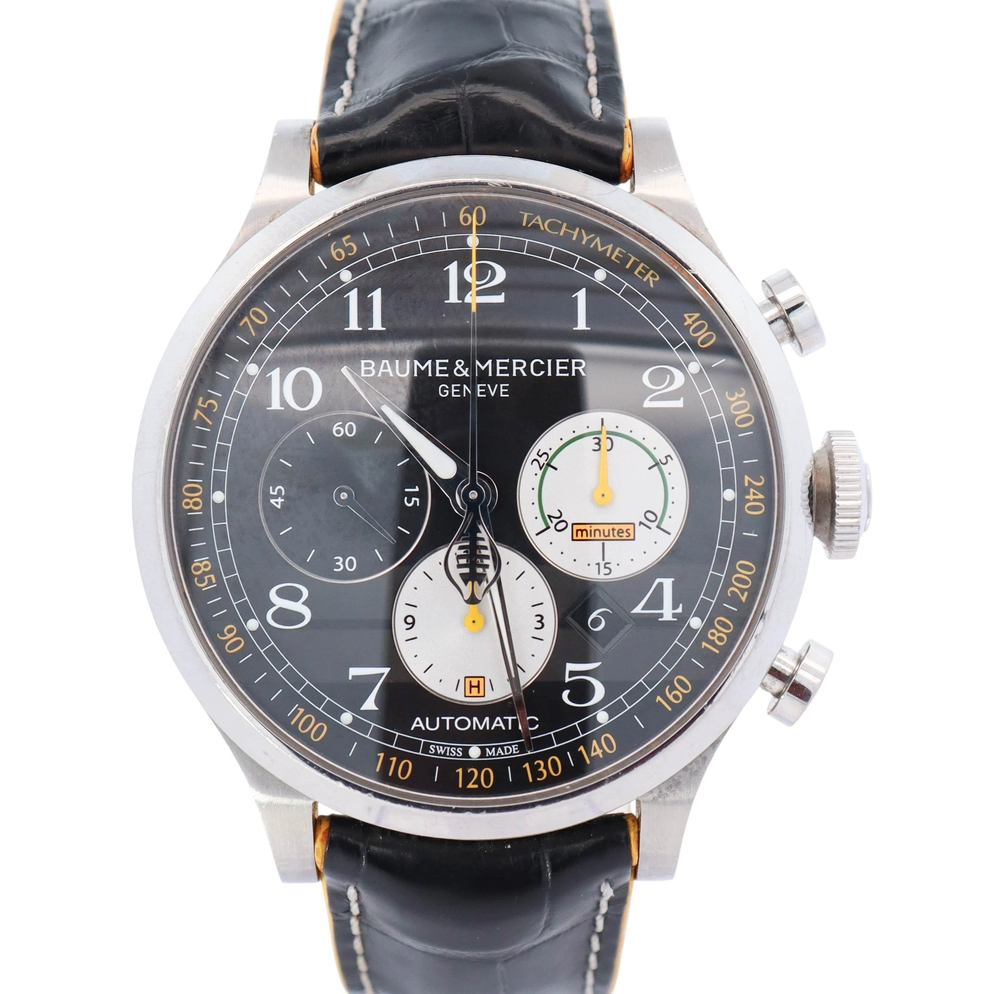 Baume & Mercier Capeland 44mm Black Dial Watch Ref# MOA10281/65798