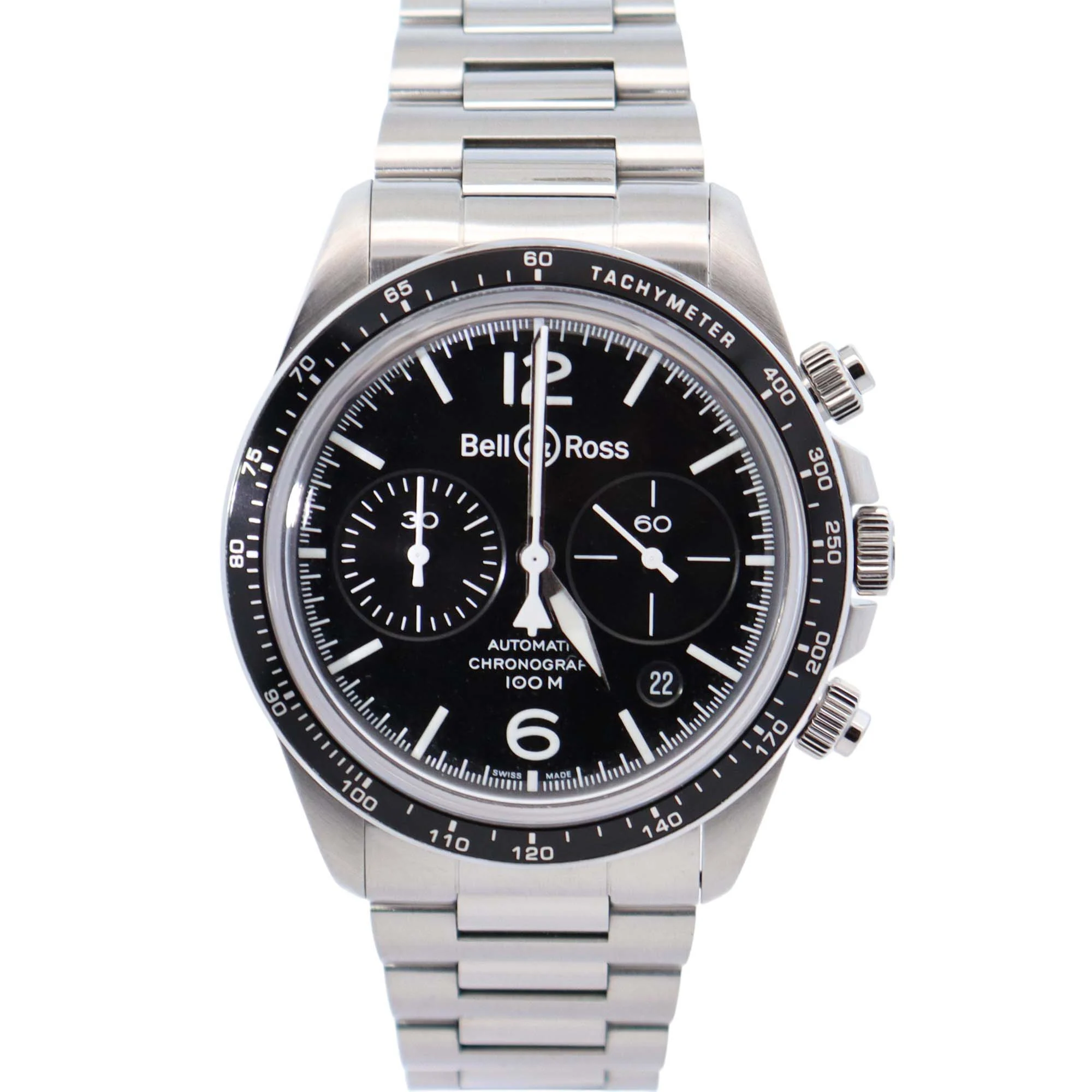Bell & Ross BR V2-9441mm Black Dial Watch Ref# BRV294-BL-ST/SST