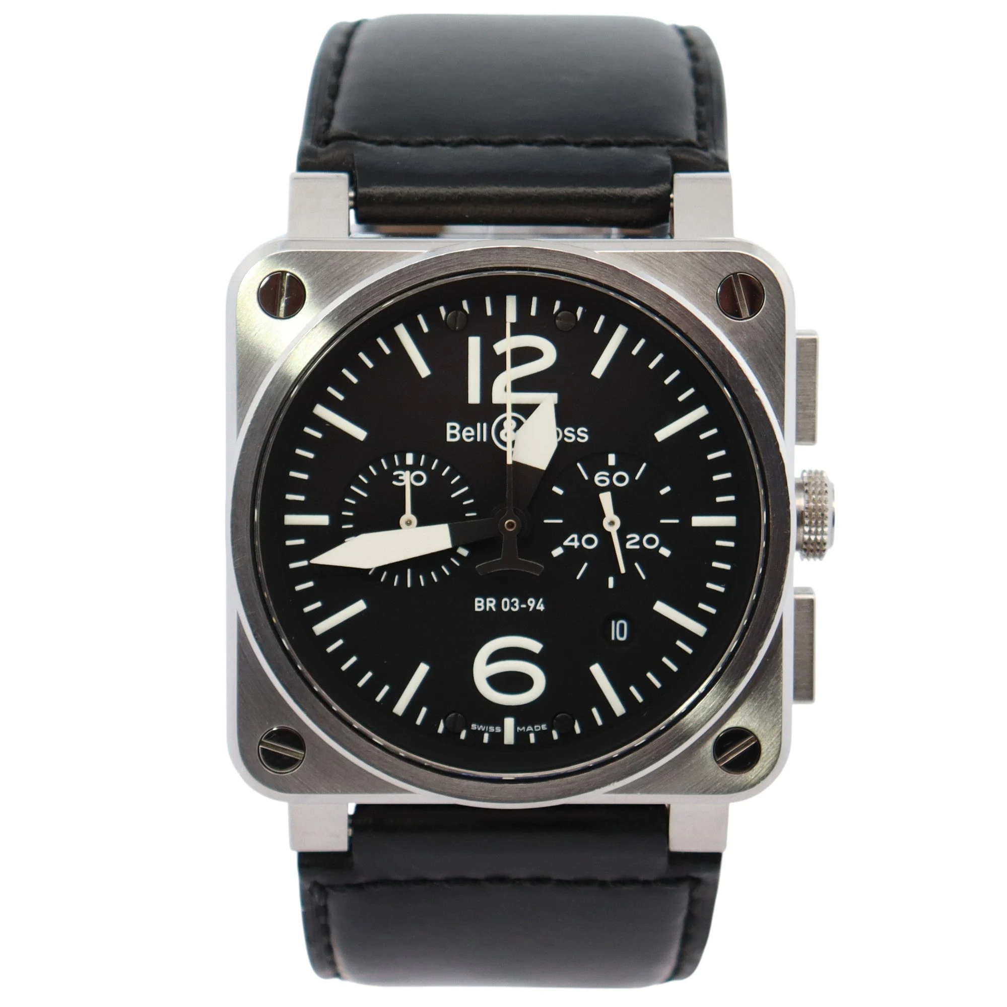 Bell & Ross BR03 42mm Black Dial Watch Ref# BR03-94-S