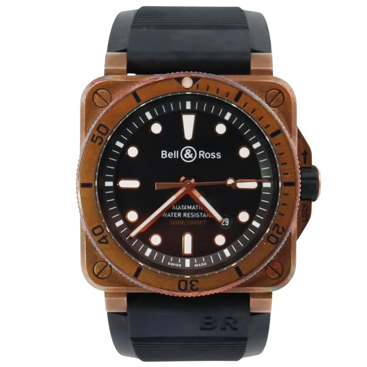 Bell & Ross Diver 42mm Black Dial Watch Ref# BR0392-D-BL-BR/SCA