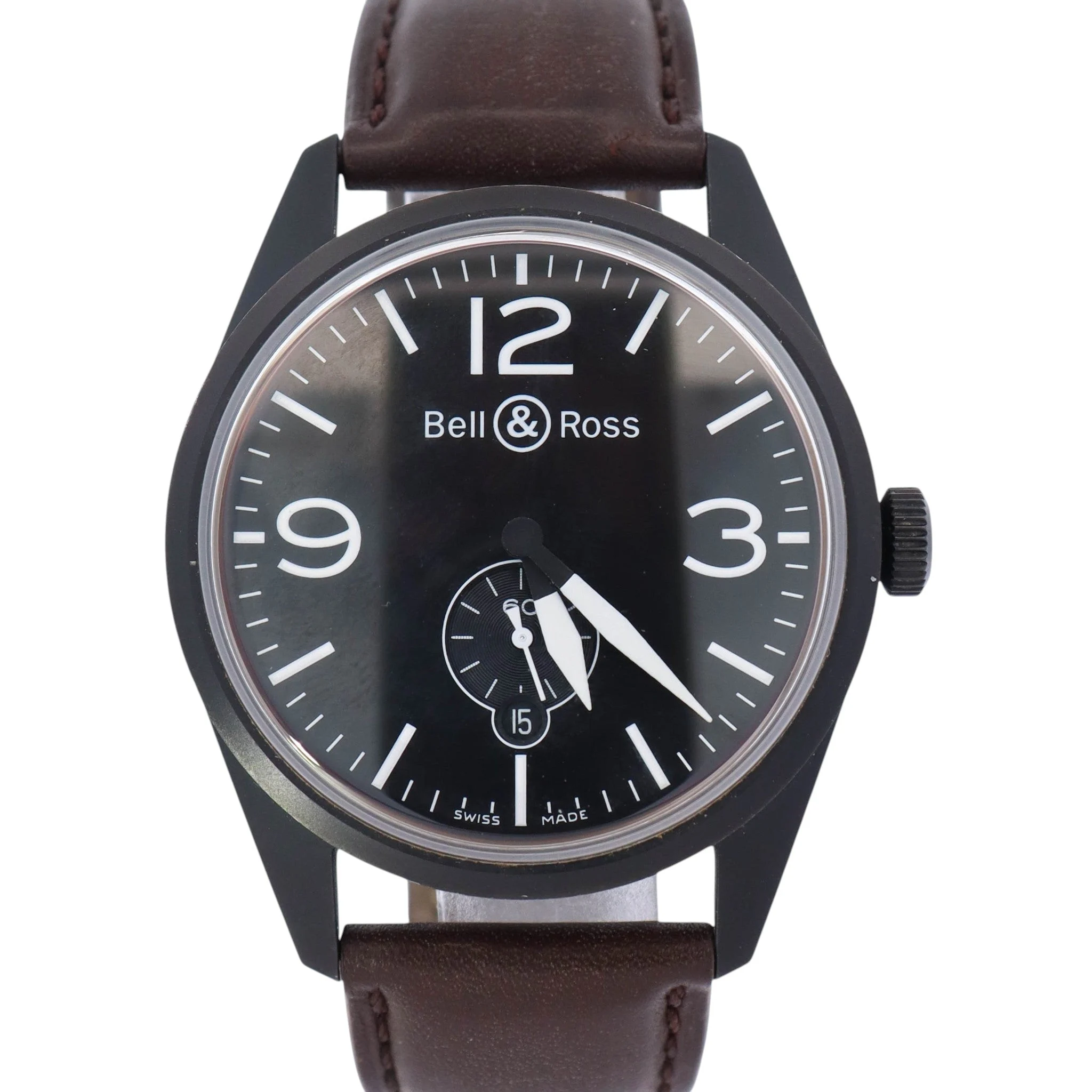 Bell & Ross Vintage 41mm Black Dial Watch Ref# BRV123