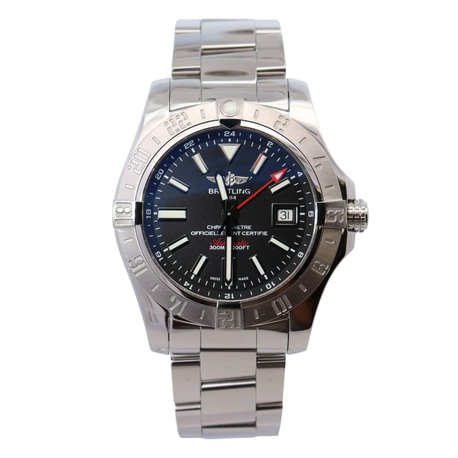 Breitling Avenger II 43mm Black Dial Watch Ref# A3239011/BC35