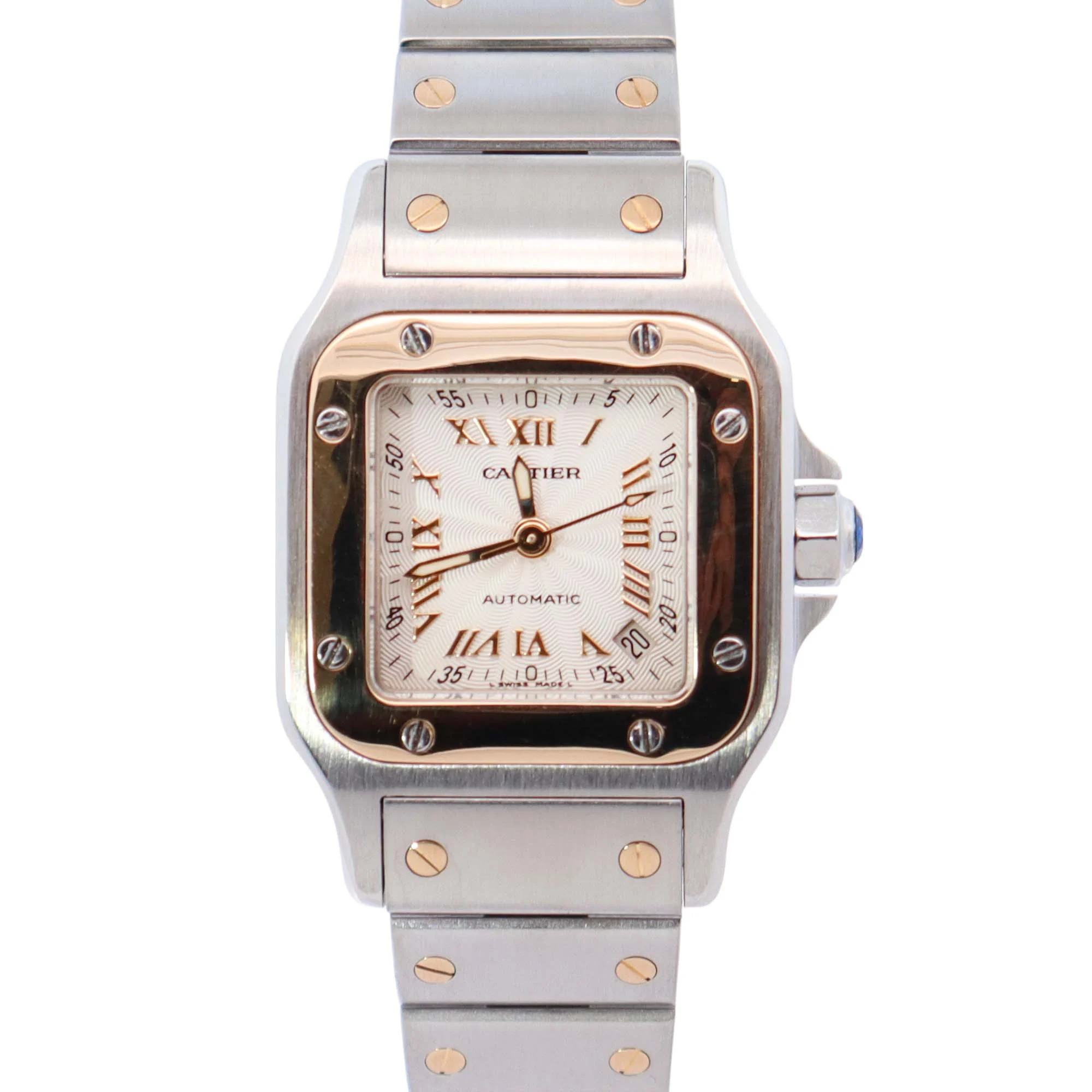 Cartier Santos 24mm Silver Dial Watch Ref# 2423