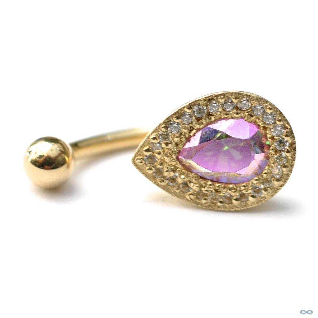 Gershwin J-curve in Yellow Gold with Tavelite and CZs from BVLA
