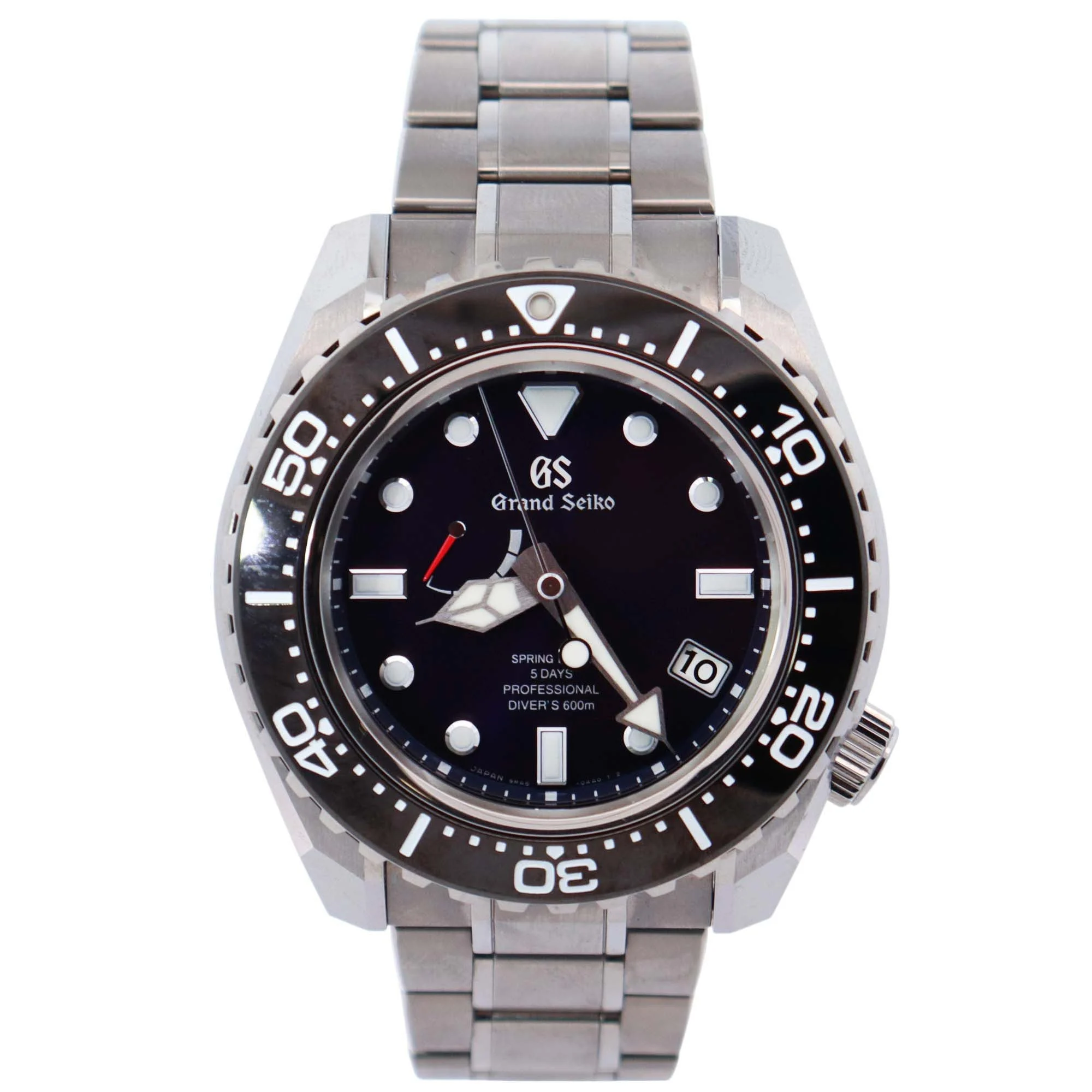 Grand Seiko Spring Drive 46.9mm Blue Dial Watch Ref# SLGA001
