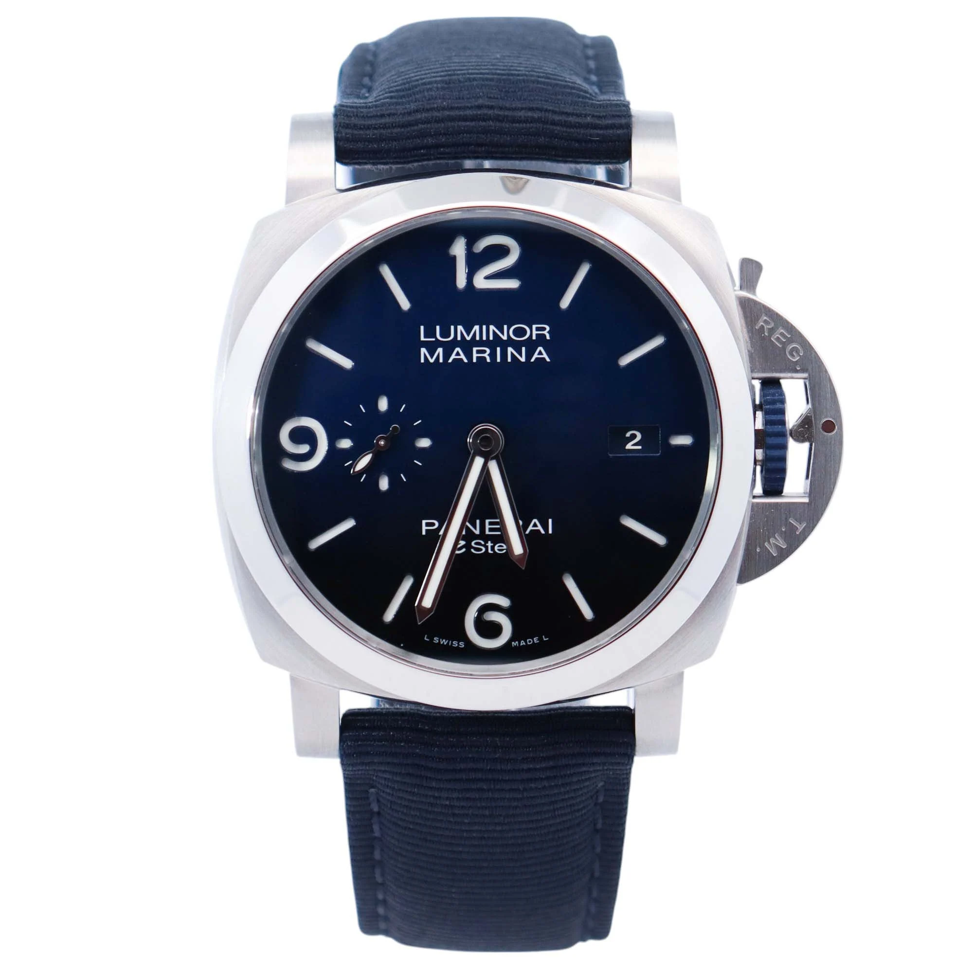 Panerai Luminor 44mm Blue Dial Watch Ref# PAM01157