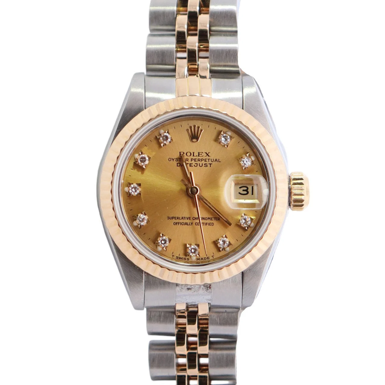 Rolex Datejust 26mm Champagne Dial Watch Ref# 69173