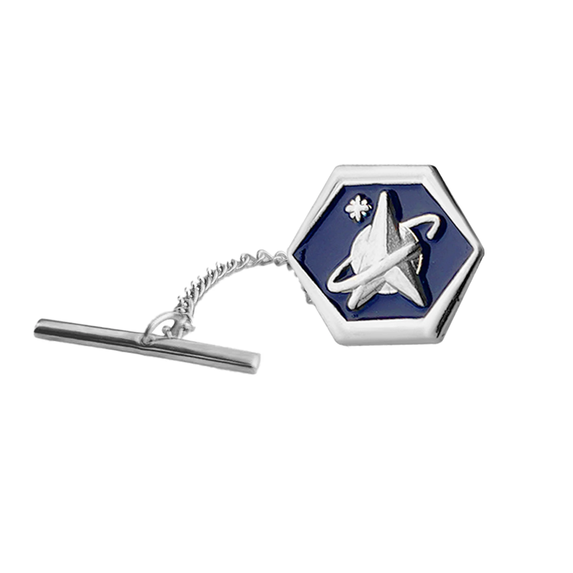 Space Force Tie Tac: Silver Mirror