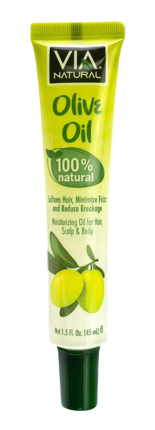 Via Natural Olive Oil – 100% Natural Moisturizing Oil (1.5 fl oz)