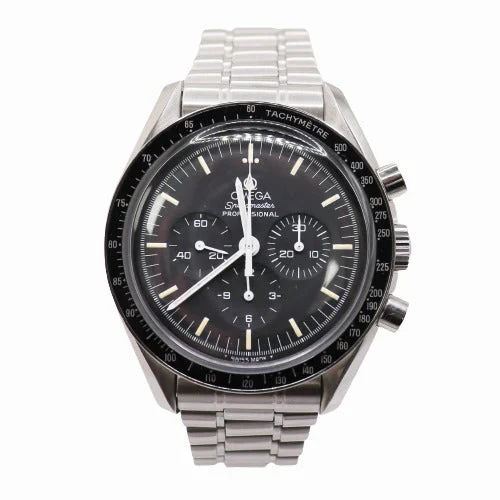 Vintage Omega Mens Speedmaster Stainless Steel 42mm Black Dial Watch Ref #145.022