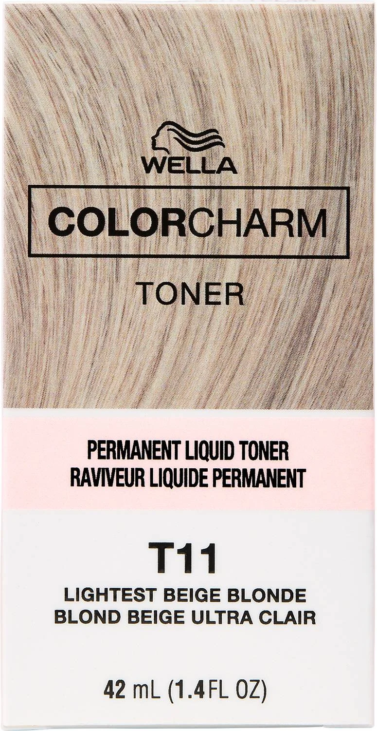 Wella Color Charm Permanent Liquid Toner T11 Lightest Beige Blonde – 1.4 fl oz