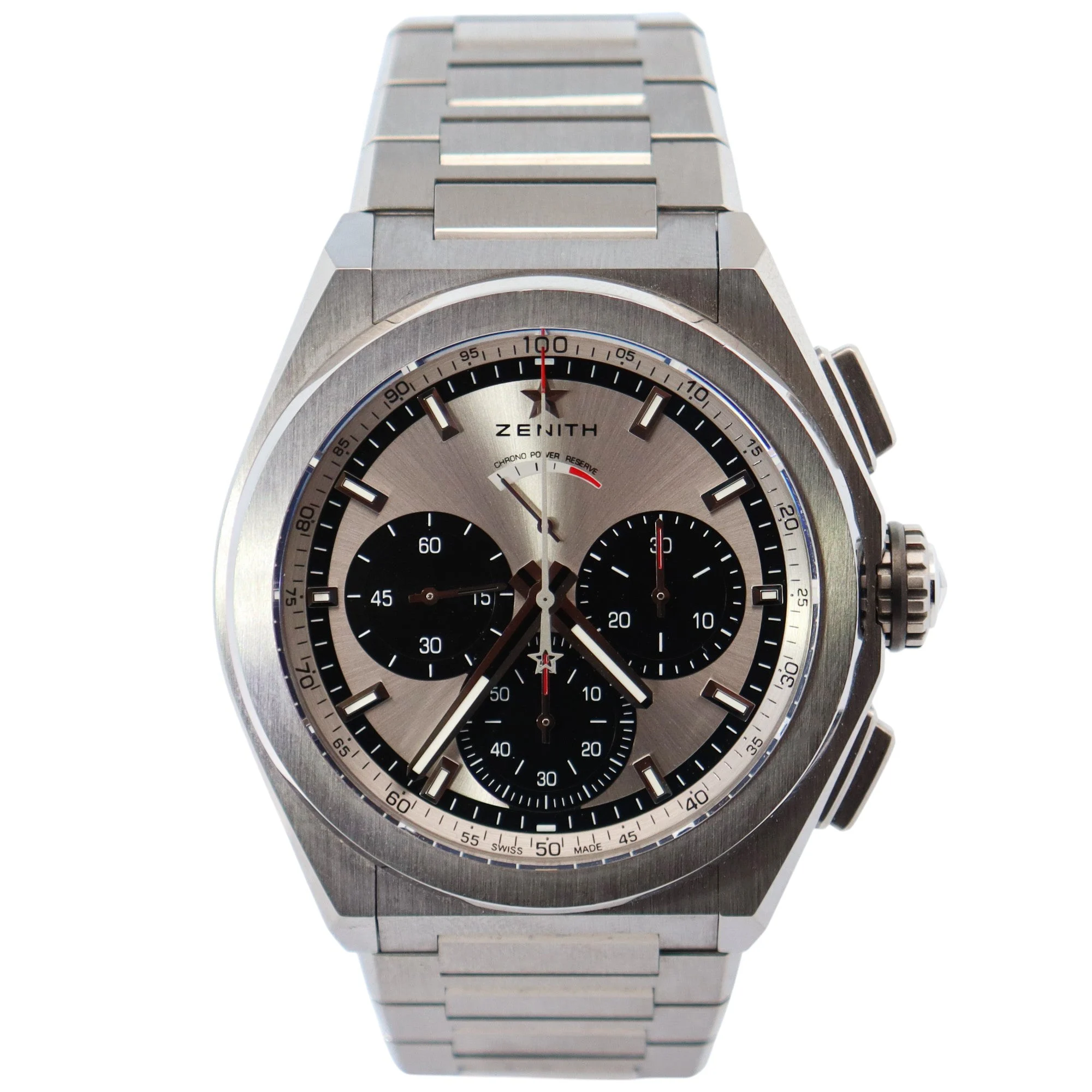 Zenith El Primero 44mm Silver Dial Watch Ref# 95.9005.9004/01.M9000