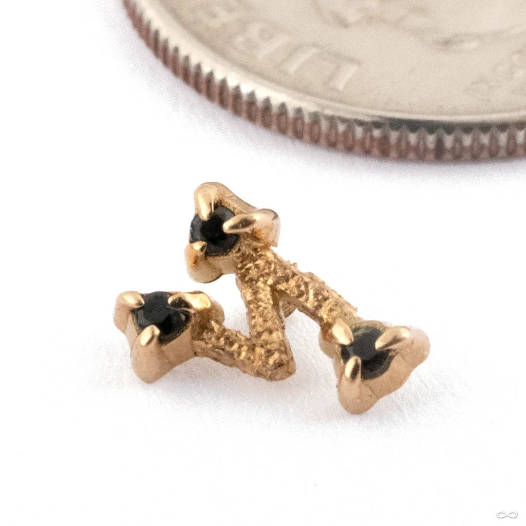 Zodiac Threaded End in Gold from Kiwii Jewelry