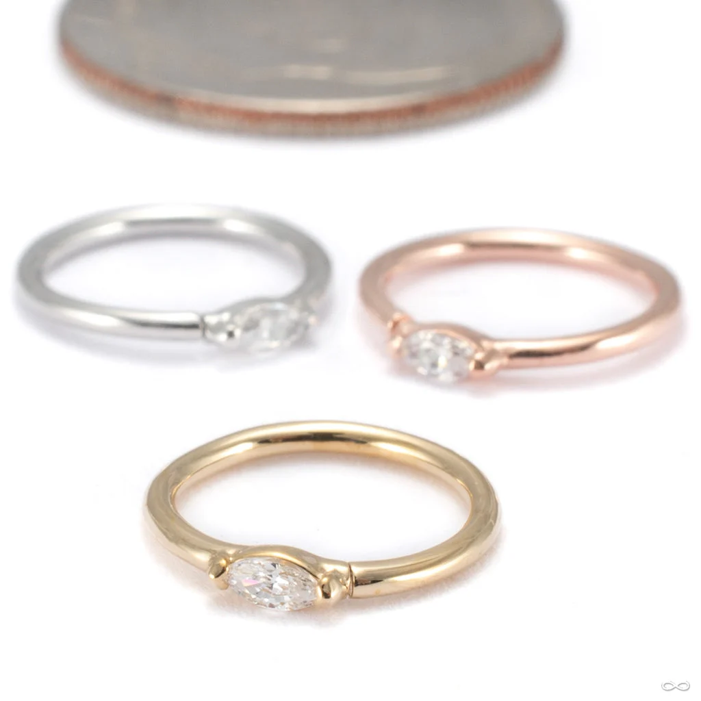 Zuri Seam Ring in Gold from Buddha Jewelry